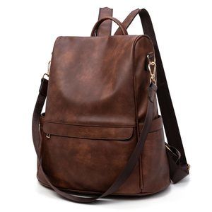 Women Backpack Purse PU Leather Anti-theft Casual Shoulder Bag Fashion🐧